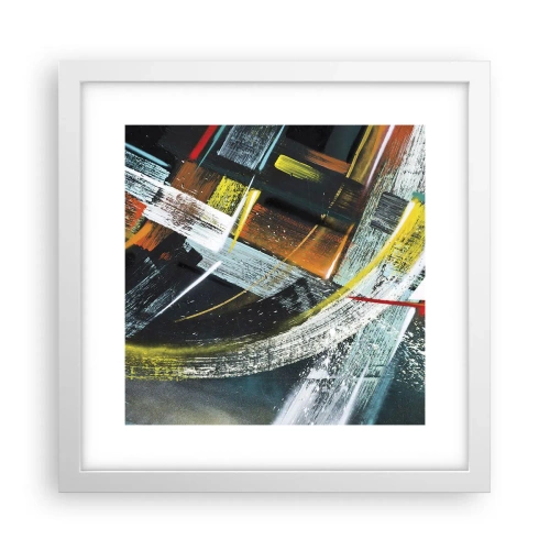 Poster in einem weißen Rahmen - Energie der Bewegung - 30x30 cm