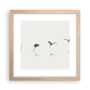 Poster in einem Rahmen aus heller Eiche - Vier einfache Schritte - 30x30 cm