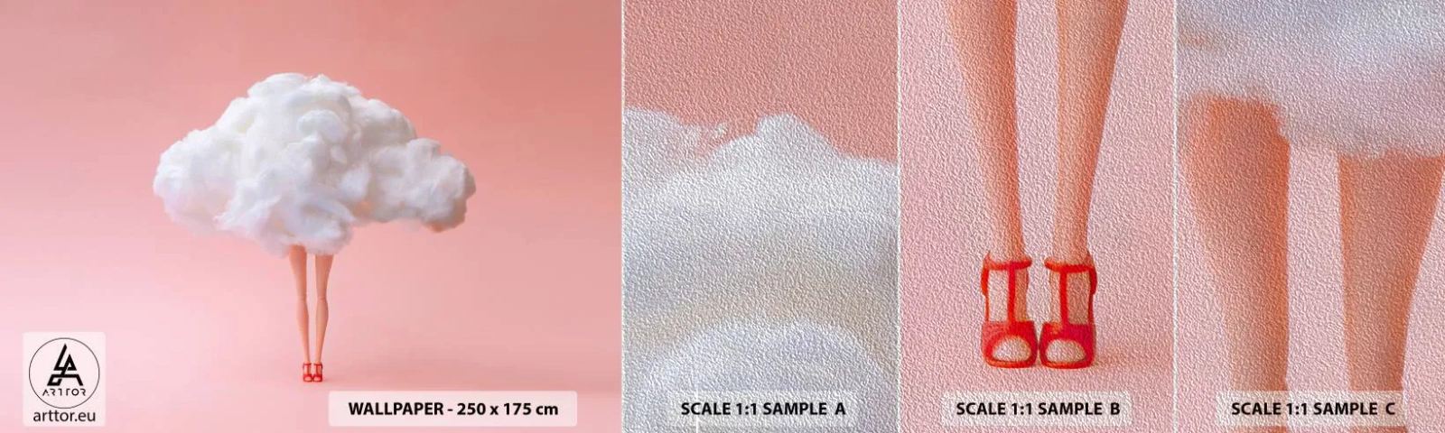 Fototapeten Muster Premium Sand - Süßes Versprechen - Abstraktion, Frau, Frauenbeine - 100x30 cm