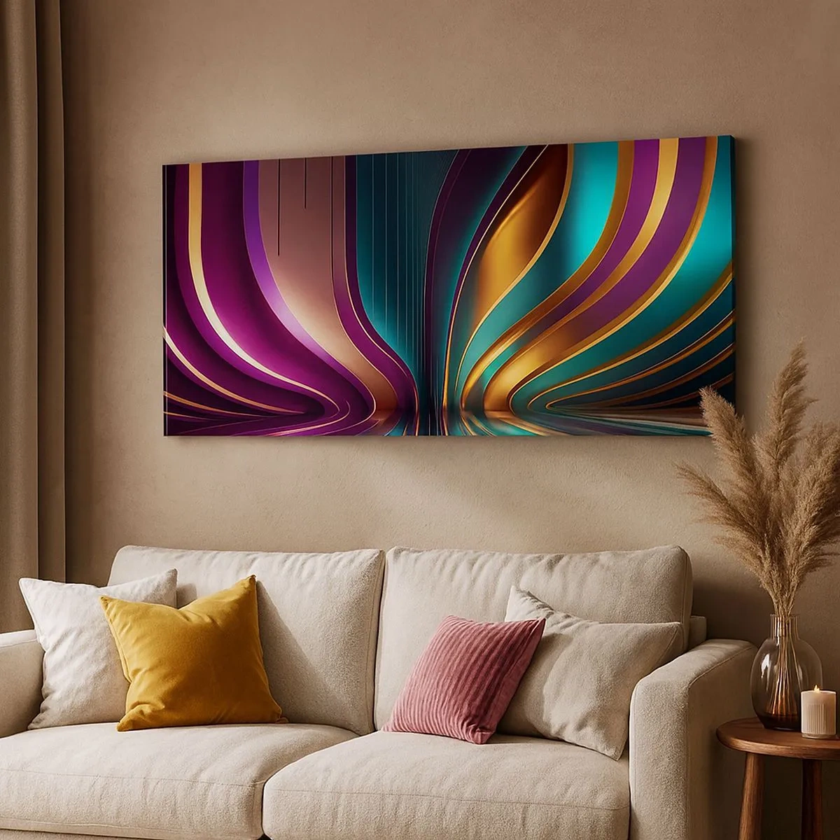 Bild auf Leinwand - Leinwandbild - Architektur des Lichts - 100x40 cm