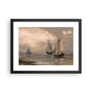 Poster in einem schwarzem Rahmen - Die Rückkehr der Matrosen - 40x30 cm