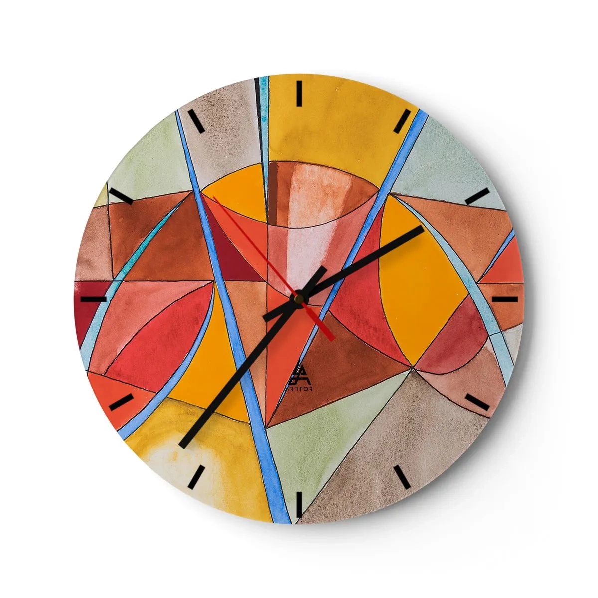 Wanduhr - Glasuhr - Das Karussell, das Traumkarussell - 40x40 cm