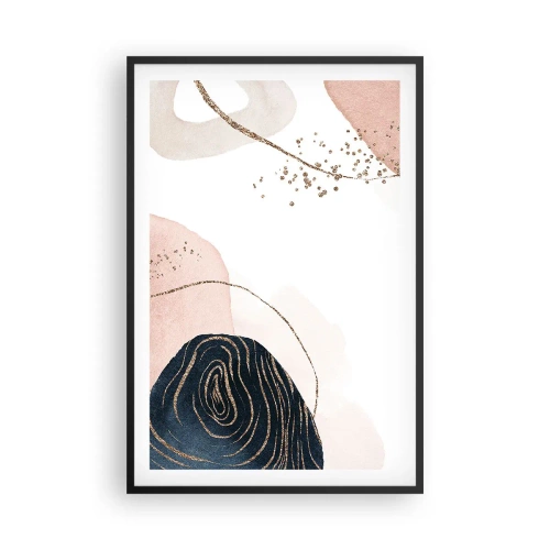 Poster in einem schwarzem Rahmen - Alles fließt - 61x91 cm