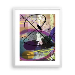 Poster in einem weißen Rahmen - Du kannst geradeaus oder umhergehen - 40x50 cm