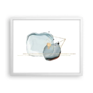 Poster in einem weißen Rahmen - Eine Studie über Tropfen - 50x40 cm