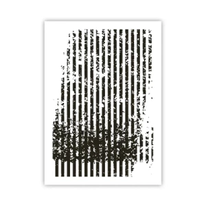 Poster - Abstraktes Muster mit Linien und Textur - 50x70cm - Rhythmus und Rauschen - Moderne Wanddekoration für Wohnzimmer und Schlafzimmer ARTTOR