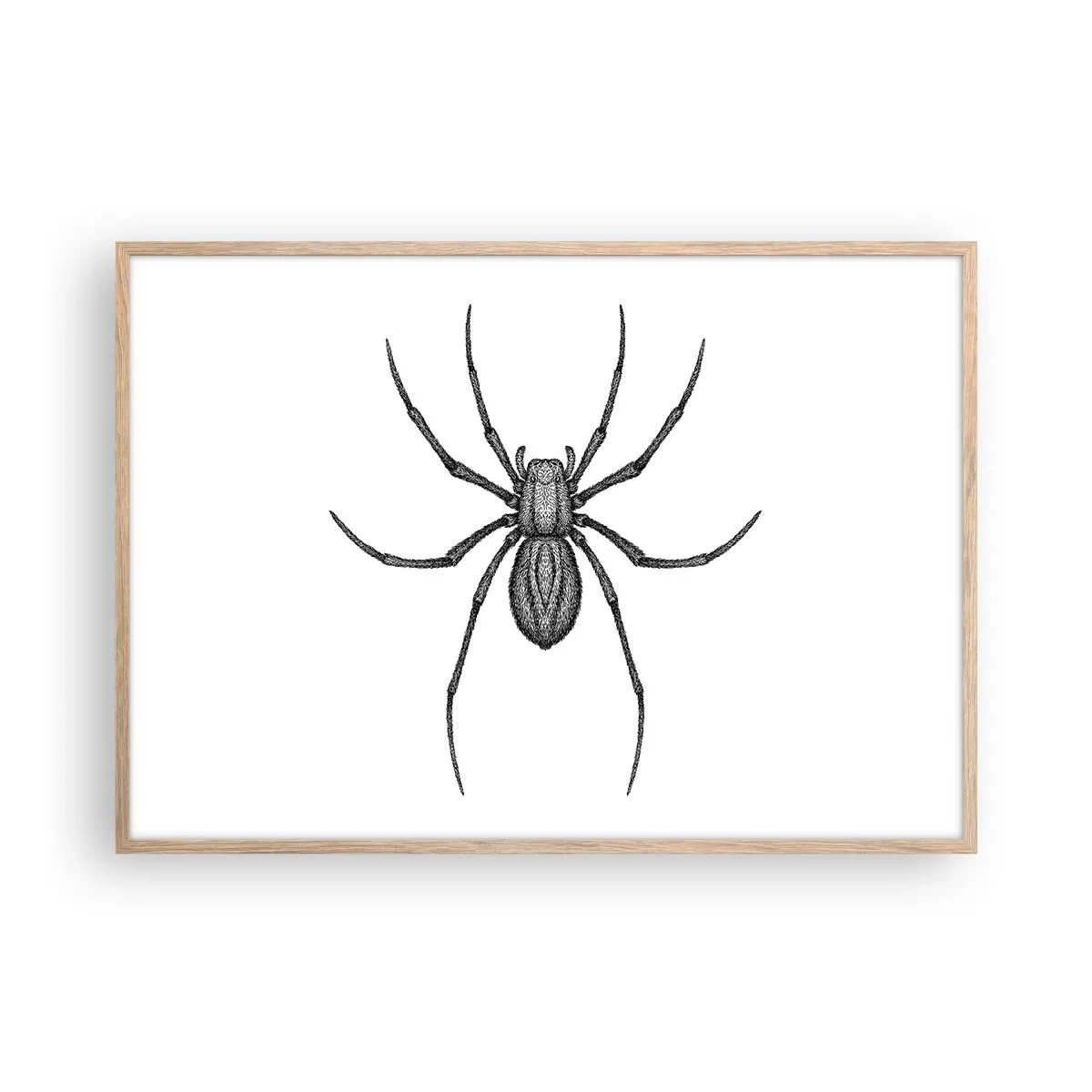 Poster in einem Rahmen aus heller Eiche - Beunruhigende Präzision - 100x70 cm