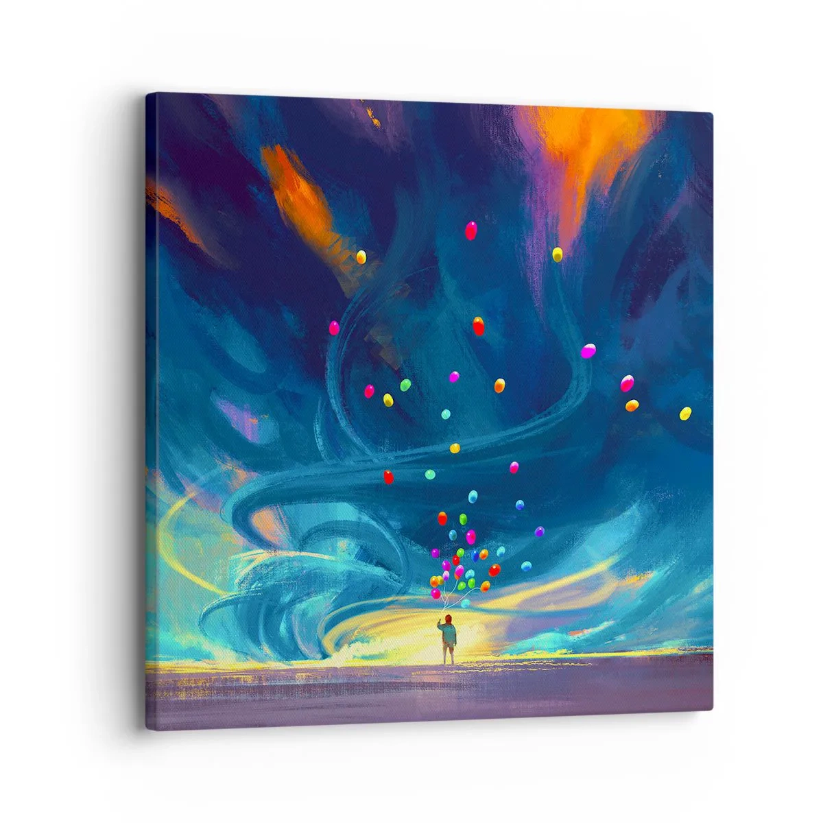 Bild auf Leinwand - Leinwandbild - Zum blauen Wind - 30x30 cm