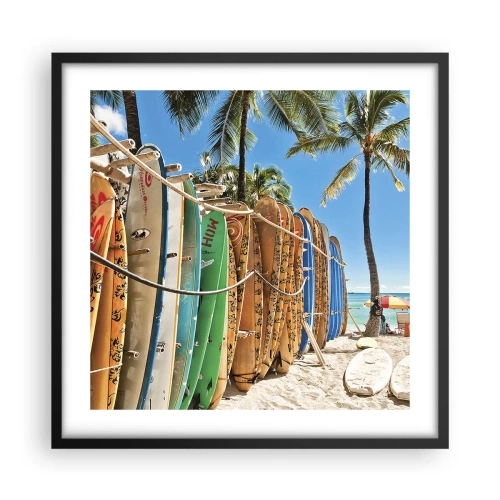 Poster in einem schwarzem Rahmen - Sonniger Spaß - 50x50 cm