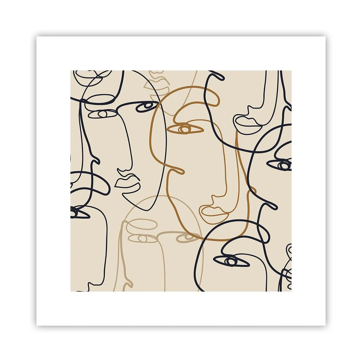 Poster - Das Porträt wird multipliziert - 30x30 cm