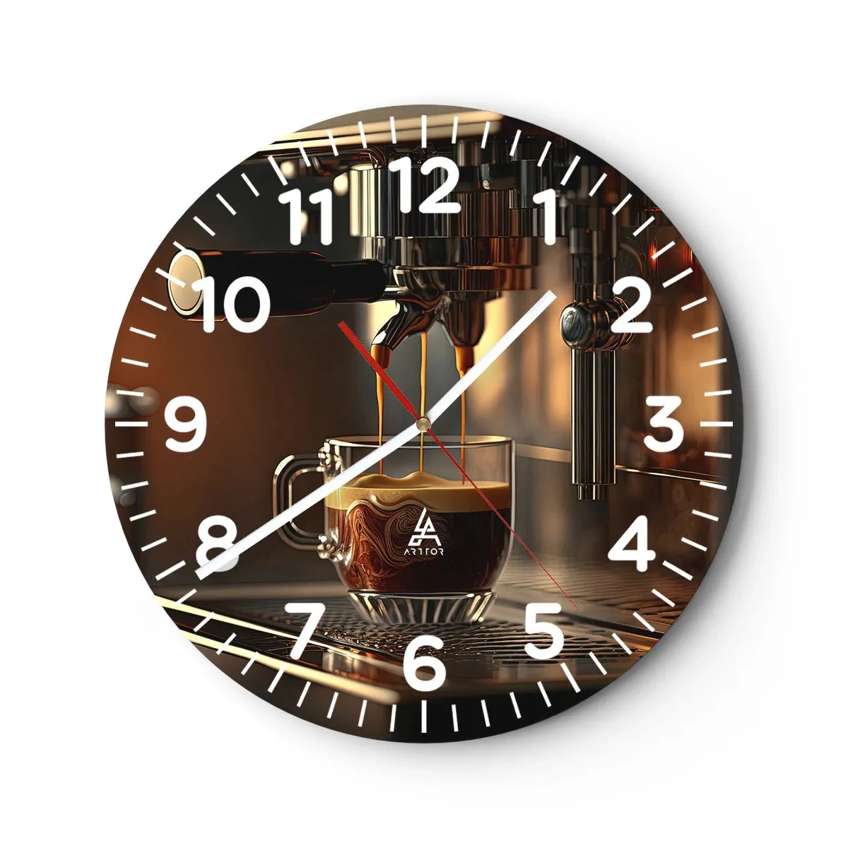 Wanduhr - Glasuhr - Sinnliche Mischung - 40x40 cm