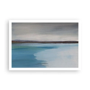Poster - Eine minimalistische Landschaft mit Wasserlinie und Horizont - 100x70cm - Horizontale Landschaft - Moderne Wanddekoration für Wohnzimmer und Schlafzimmer ARTTOR