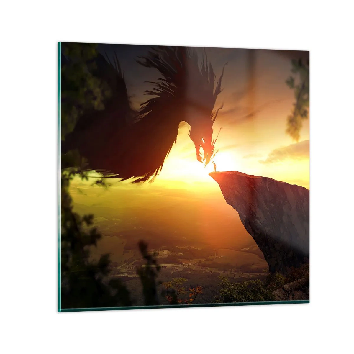 Glasbild - Bild auf glas - Drachentöter - 70x70 cm