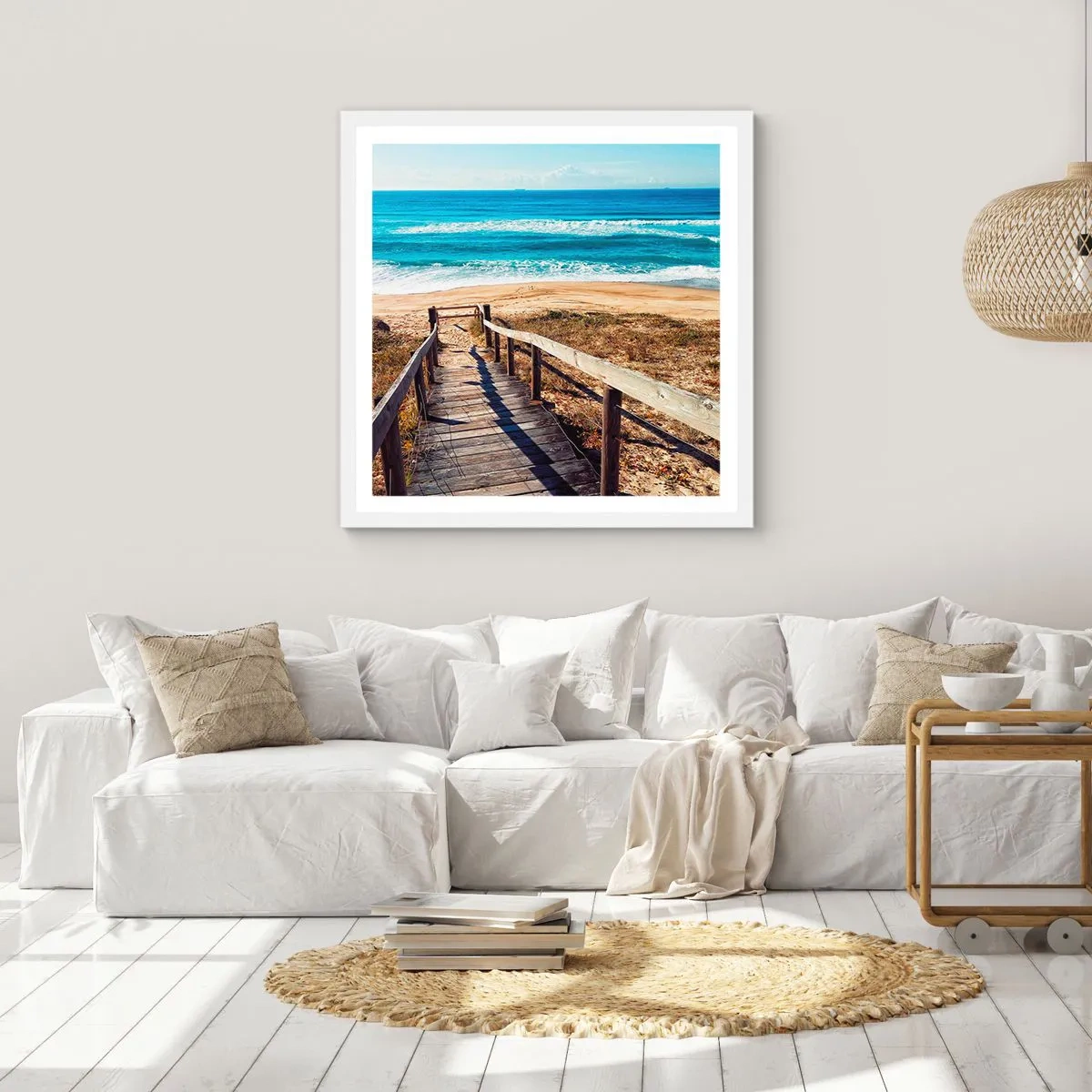 Poster in einem weißen Rahmen - Lauf! - 30x30 cm