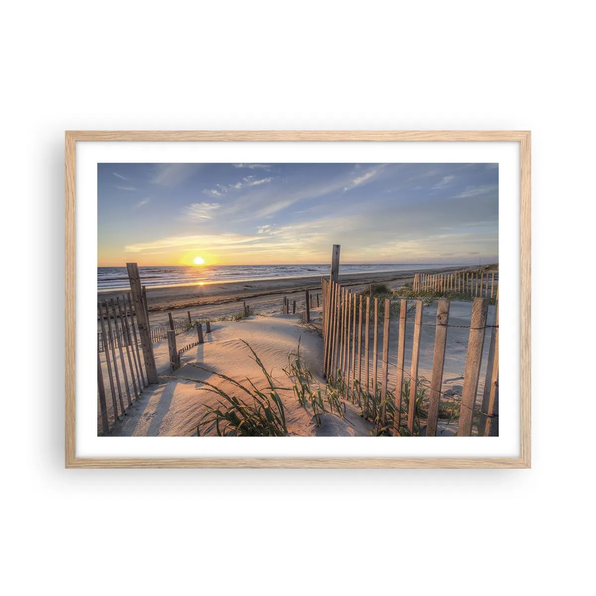 Poster in einem Rahmen aus heller Eiche - Schein und Schatten des Windes - 70x50 cm