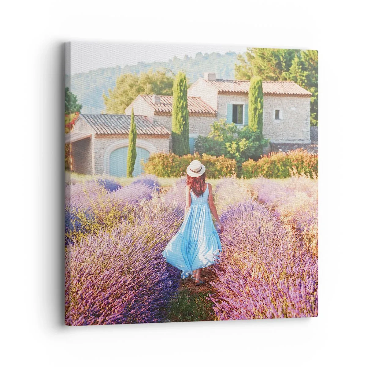 Bild auf Leinwand - Leinwandbild - Lavendel Mädchen - 30x30 cm
