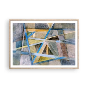 Poster in einem Rahmen aus heller Eiche - Gerade oder diagonal? - 100x70 cm