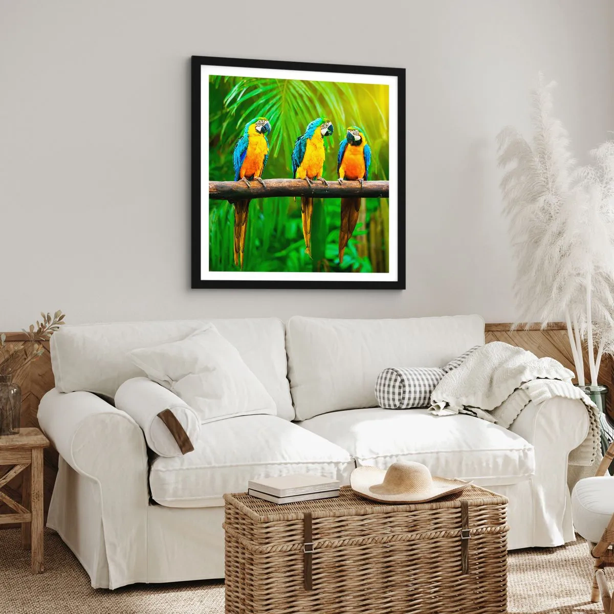 Poster in einem schwarzem Rahmen - Und hast du gehört, dass sie ...? - 60x60 cm