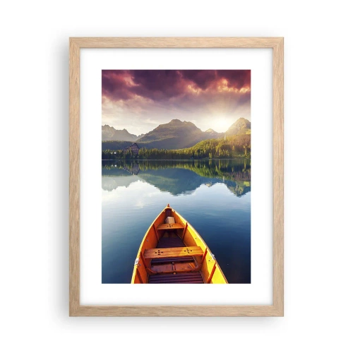 Poster in einem Rahmen aus heller Eiche - Nichts gegen die Natur - 30x40 cm