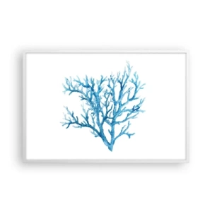 Poster in einem weißen Rahmen - Nautisches Filigran - 91x61 cm