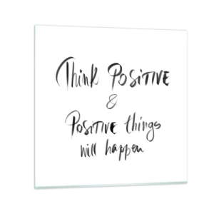 Glasbild - Bild auf glas - Wie soll man leben? - 70x70 cm