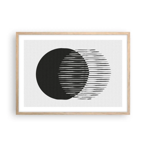 Poster in einem Rahmen aus heller Eiche - Sein Alter Ego - 70x50 cm