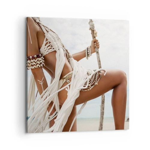 Bild auf Leinwand - Leinwandbild - Eine Priesterin der Sonne - 60x60 cm