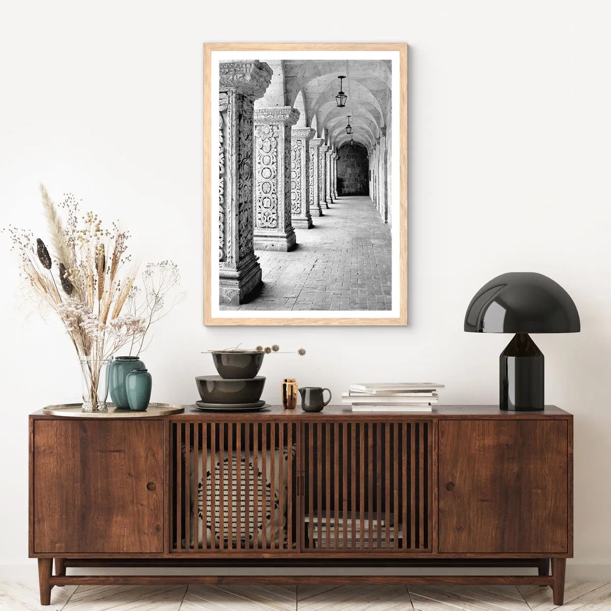 Poster in einem Rahmen aus heller Eiche - Und wo geht’s hin...? - 50x70 cm