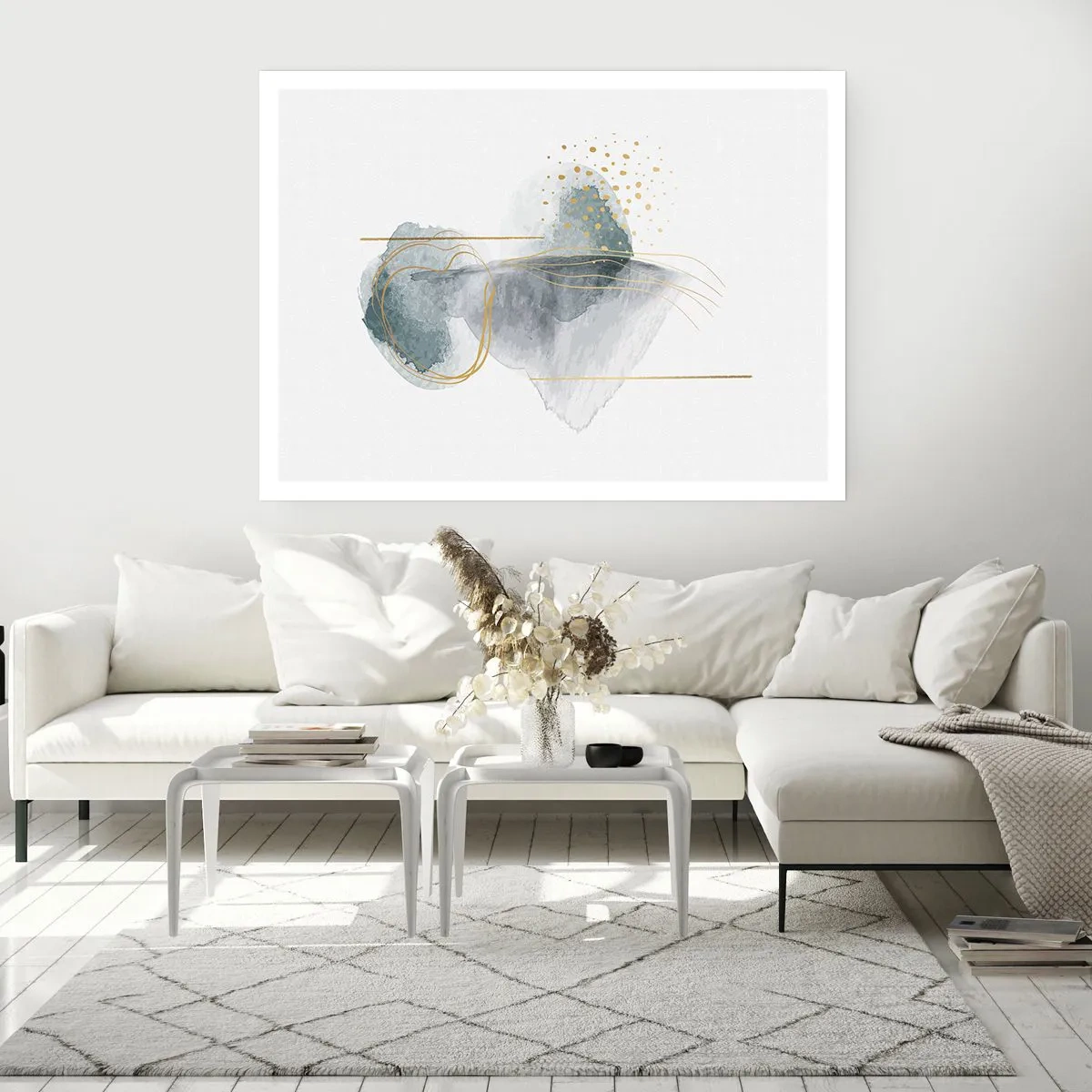 Poster - Über das Verhältnis von Grau und Gold - 91x61 cm