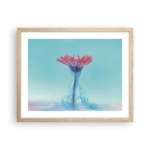 Poster in einem Rahmen aus heller Eiche - In einer belebenden Umarmung - 50x40 cm