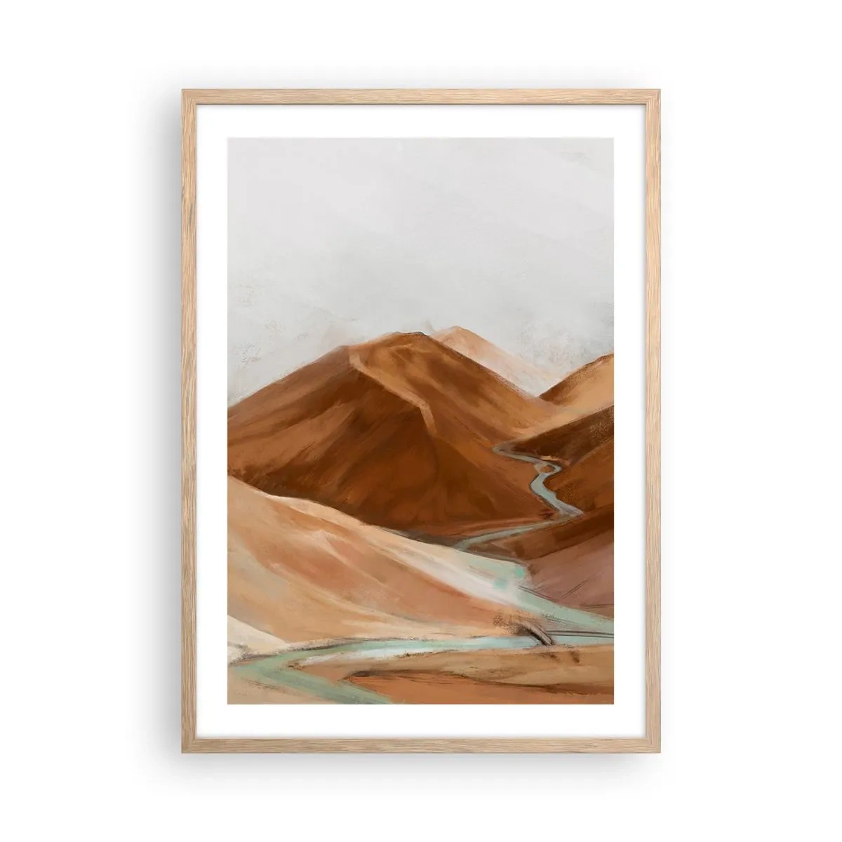 Poster in einem Rahmen aus heller Eiche - Zur Quelle - 50x70 cm