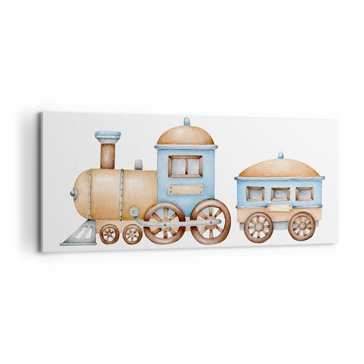 Bild auf Leinwand - Leinwandbild - Am Bahnhof steht ... - 100x40 cm