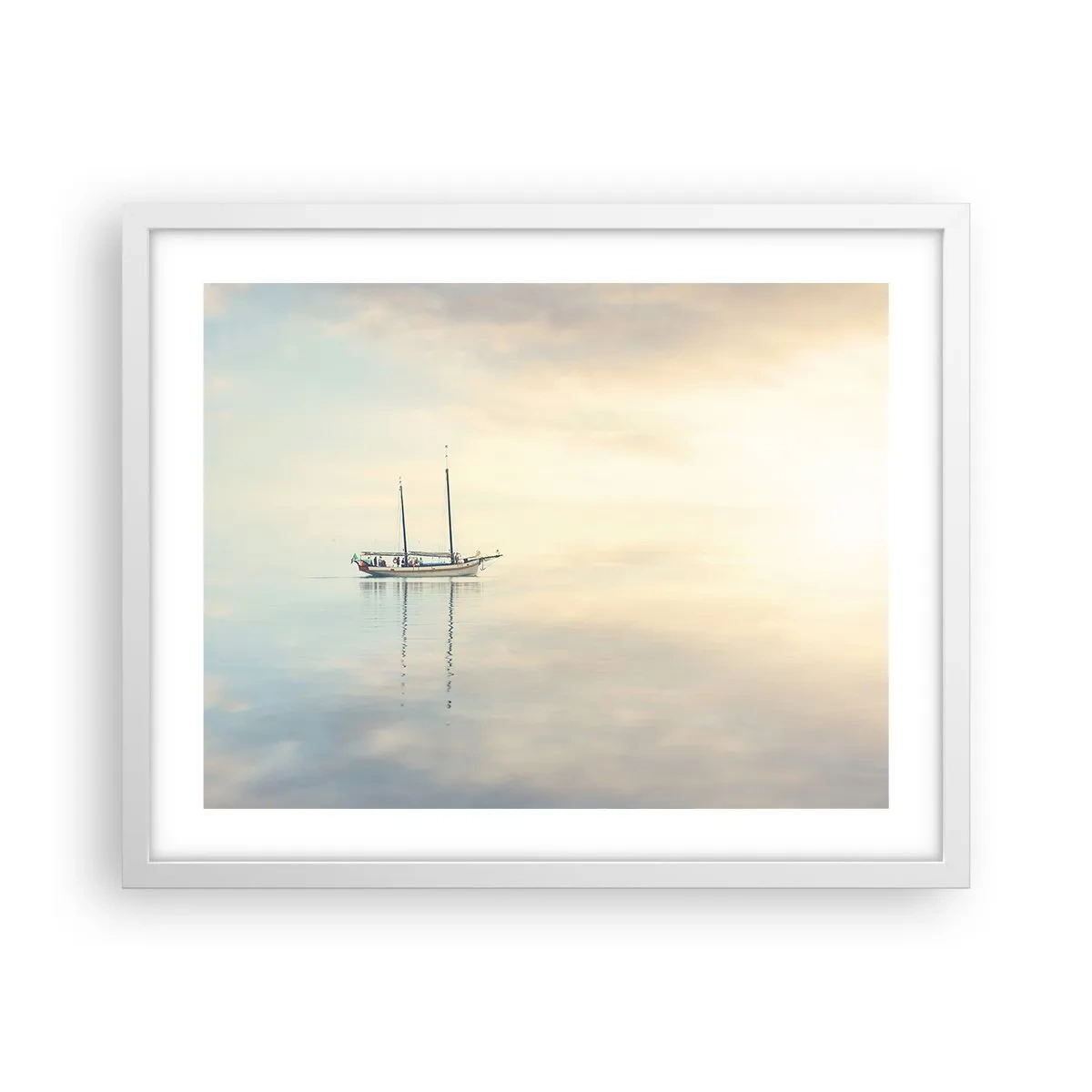 Poster in einem weißen Rahmen - Im Meer der Stille - 50x40 cm