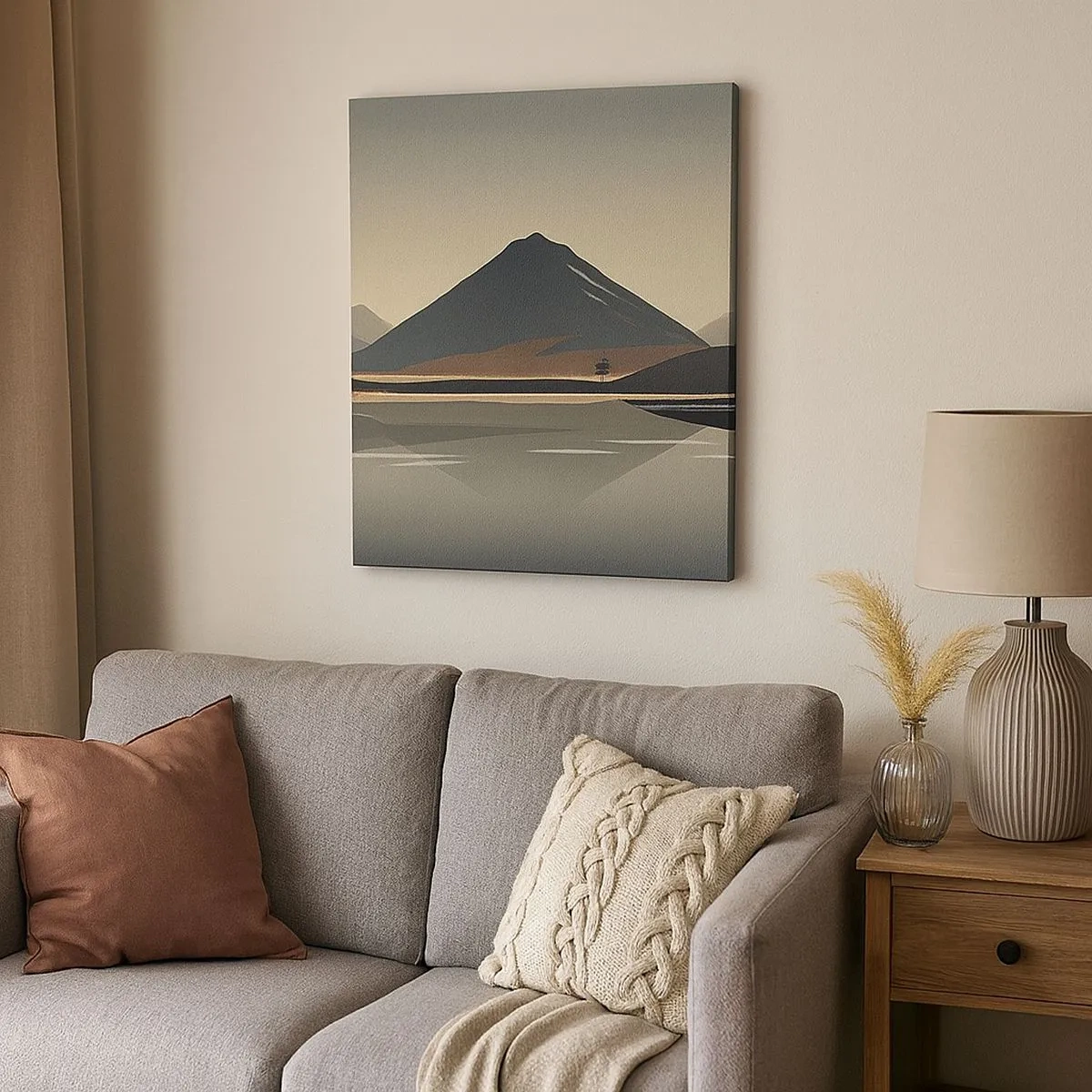 Bild auf Leinwand - Leinwandbild - Spiegelreflexion - 30x30 cm