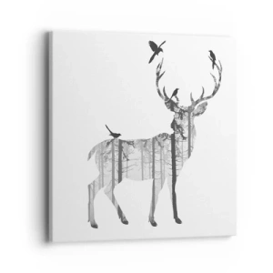 Bild auf Leinwand - Leinwandbild - Guter Waldgeist - 40x40 cm