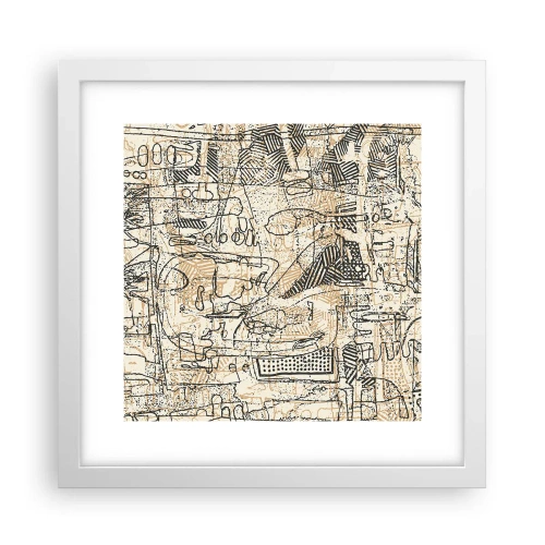 Poster in einem weißen Rahmen - Es wartet darauf, entschlüsselt zu werden - 30x30 cm