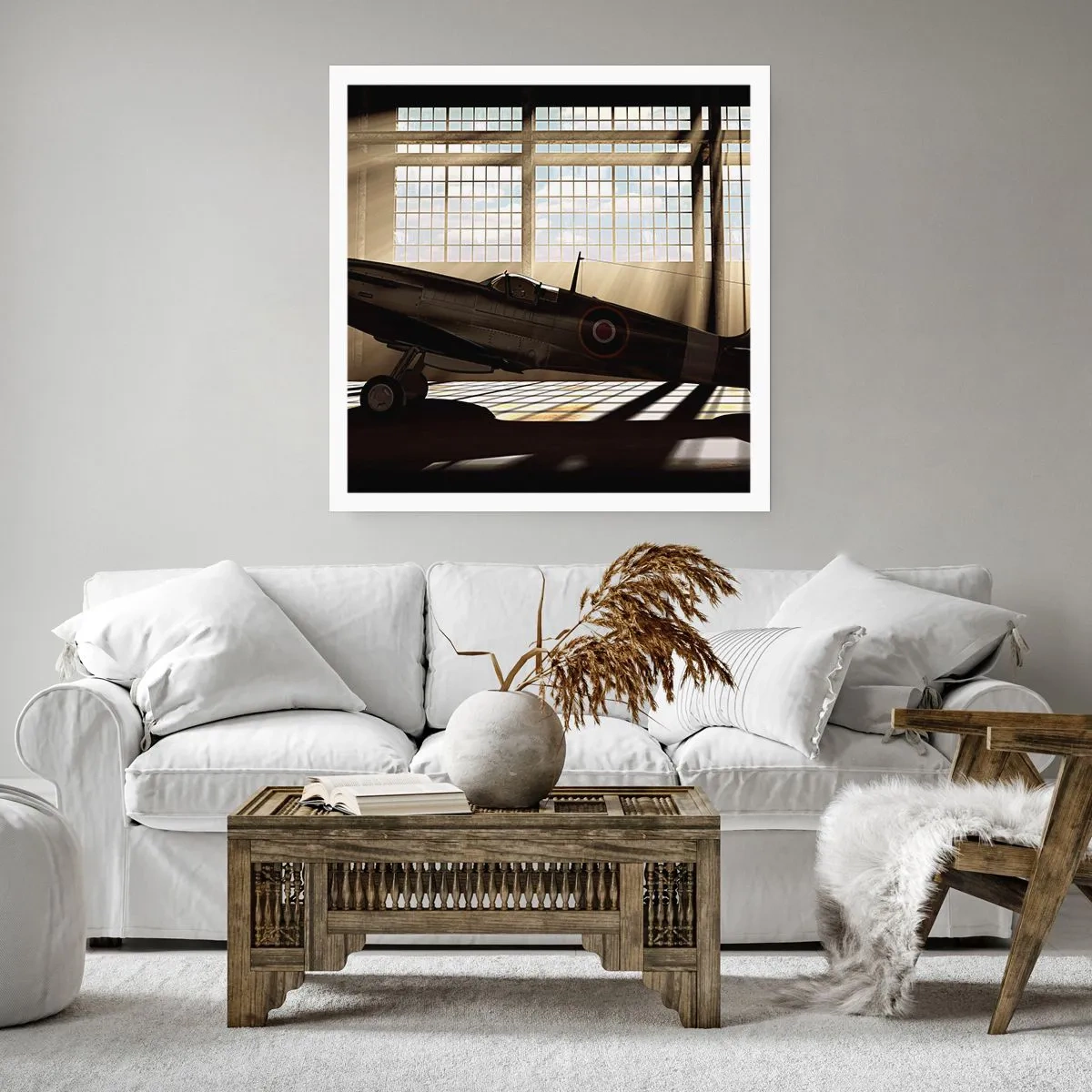 Poster - Die Ruhe eines Kriegers - 60x60 cm