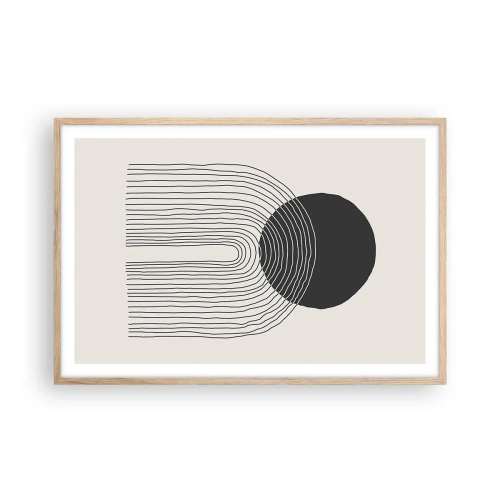 Poster in einem Rahmen aus heller Eiche - Zittern und Vertrauen - 91x61 cm