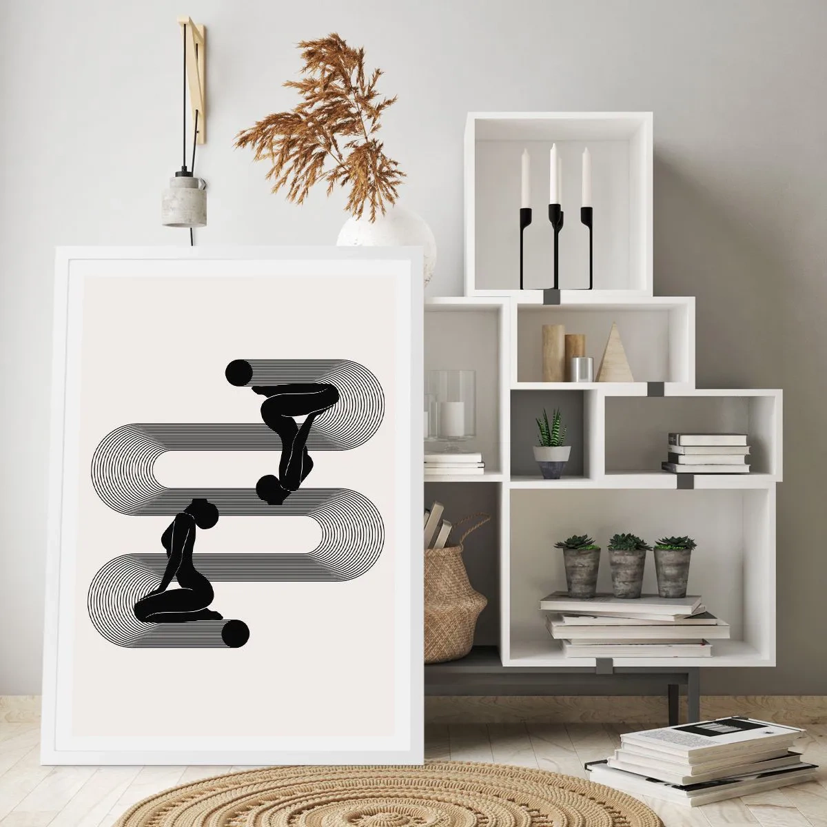 Poster in einem weißen Rahmen - Sinnliche Symmetrie - 50x70 cm