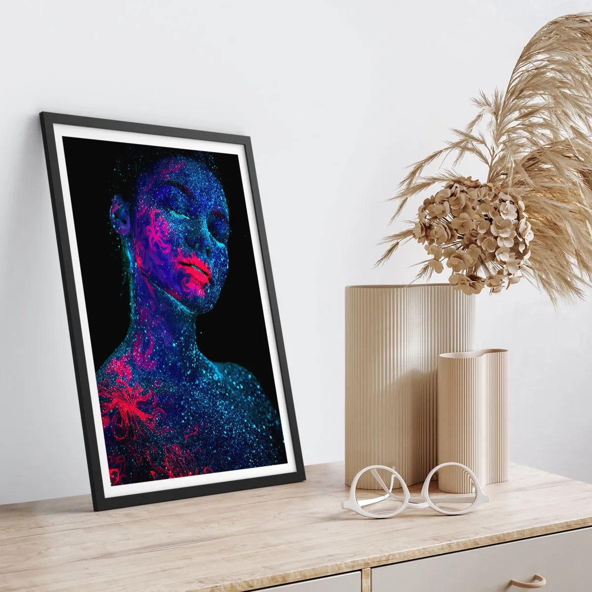 Poster in einem schwarzem Rahmen - Im Sternenstaub - 40x50 cm