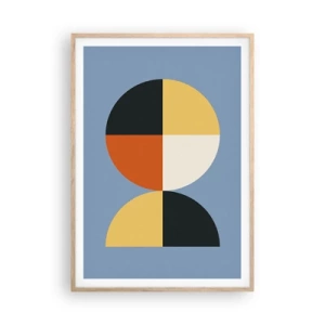 Poster in einem Rahmen aus heller Eiche - Beobachte und zähle - 70x100 cm