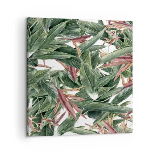 Bild auf Leinwand - Leinwandbild - Smaragd-lila Dickicht - 50x50 cm