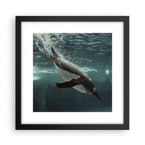 Poster in einem schwarzem Rahmen - Willkommen in meiner Welt - 30x30 cm