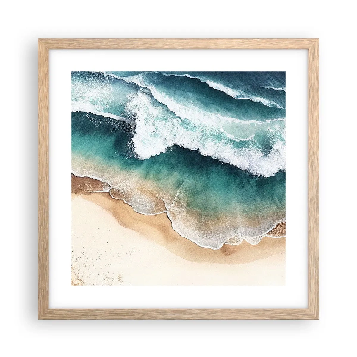 Poster in einem Rahmen aus heller Eiche - Das ewige Treffen - 40x40 cm