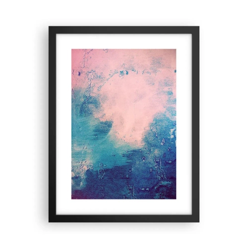 Poster in einem schwarzem Rahmen - Himmelsblaue Umarmungen - 30x40 cm