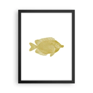 Poster in einem schwarzem Rahmen - Fisch und das war’s - 30x40 cm