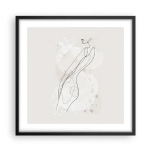 Poster in einem schwarzem Rahmen - Der Blick schweift - 50x50 cm