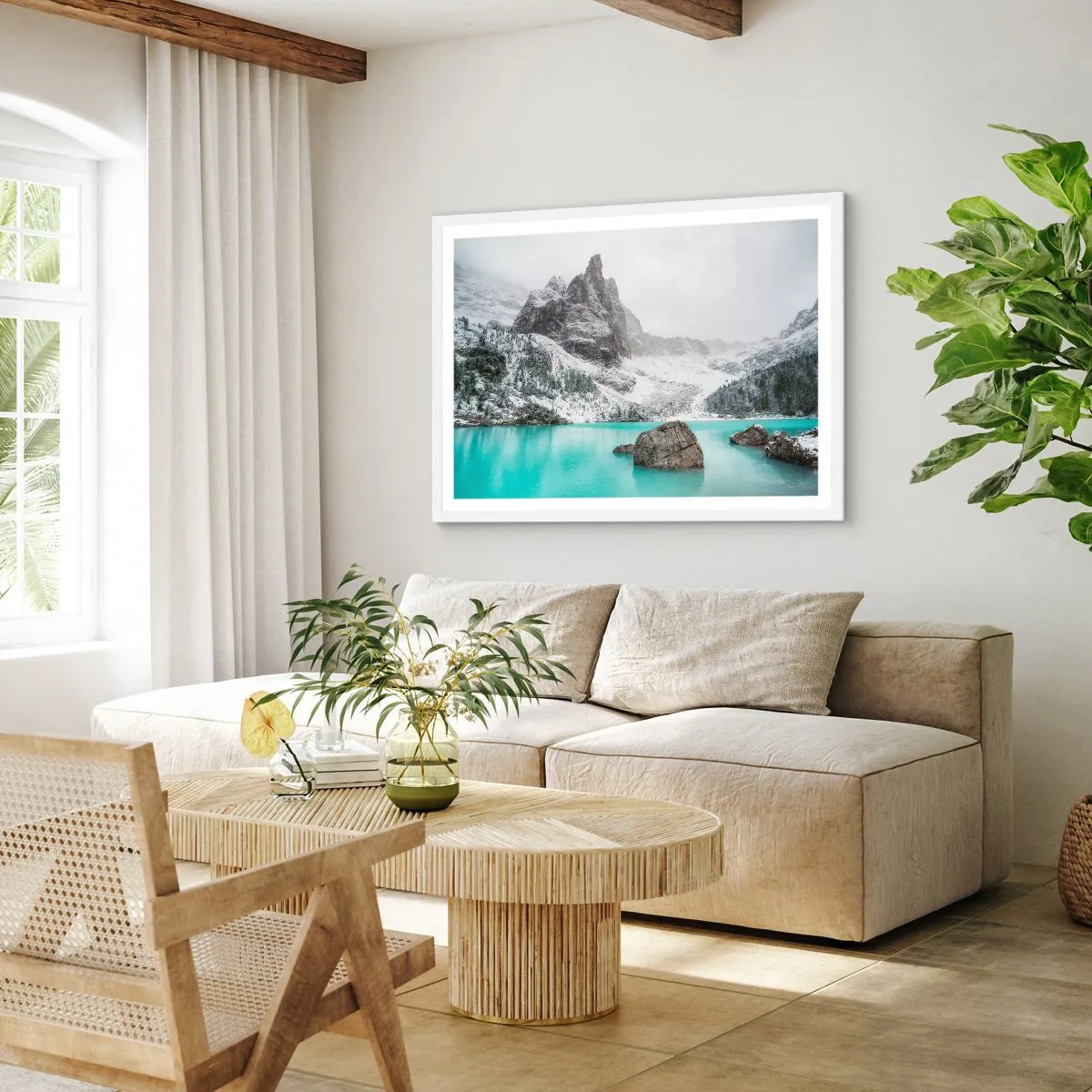 Poster in einem weißen Rahmen - Auf der Hut - 70x50 cm