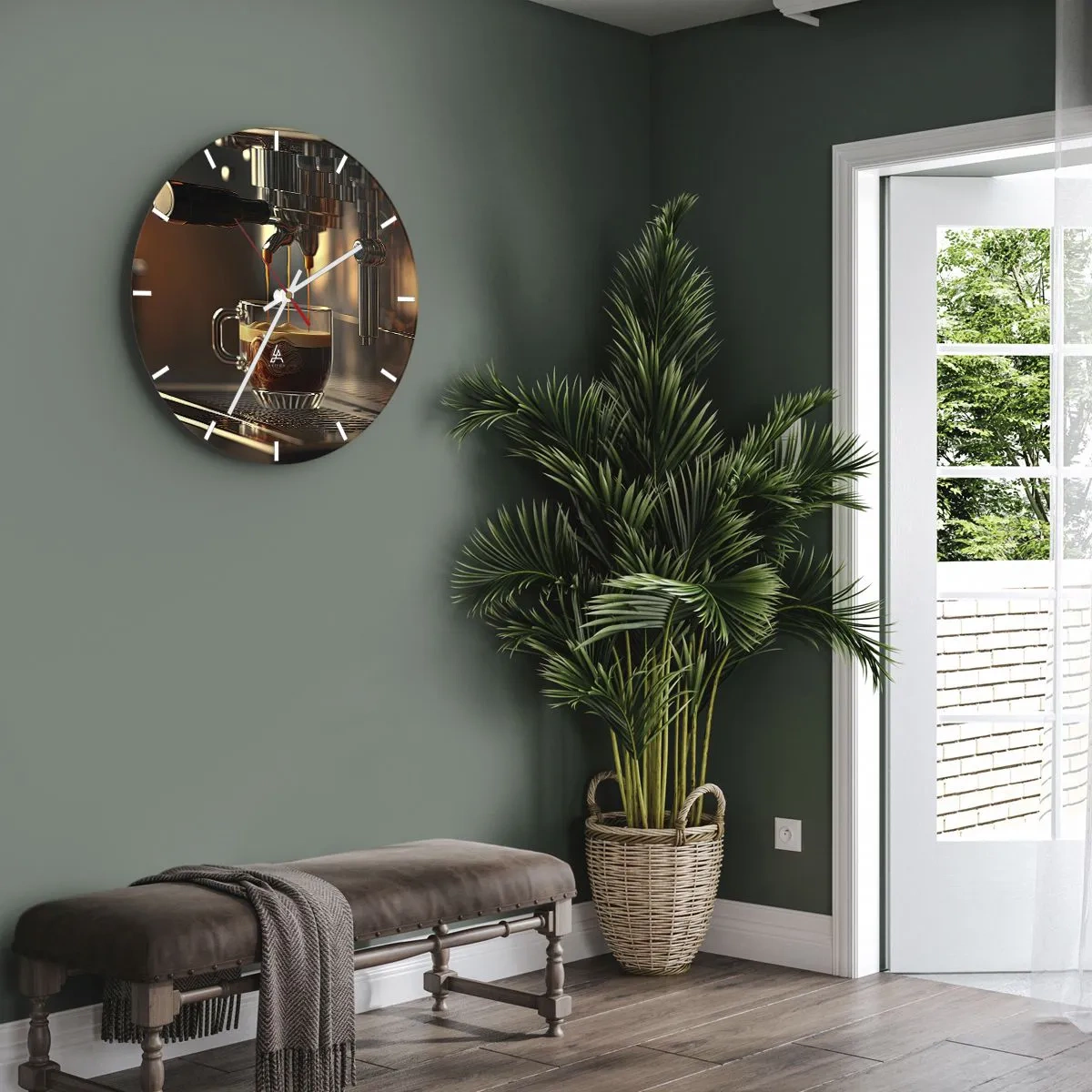 Wanduhr - Glasuhr - Sinnliche Mischung - 30x30 cm