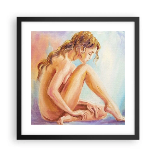 Poster in einem schwarzem Rahmen - Akt der Jugend - 40x40 cm